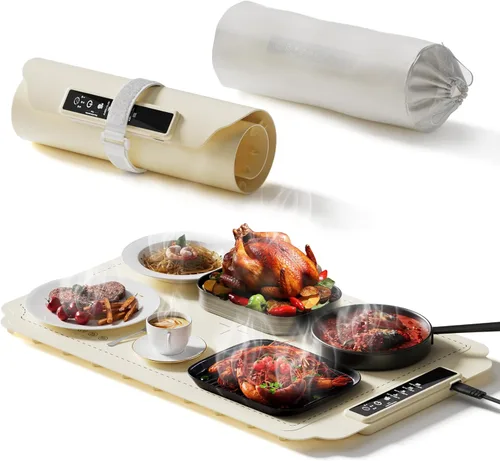 Tapete de calentamiento para alimentos, bandeja de calentamiento eléctrica, bandeja de calentamiento eléctrico de grafeno de superficie completa,