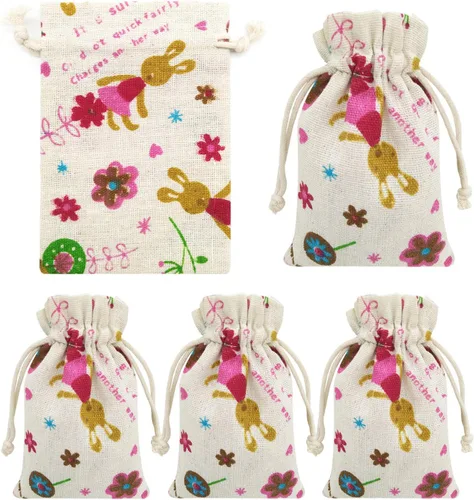 Miniatura 12 de 20 bolsas de arpillera con cordón, bolsas de regalo de boda de 3.9 x 5.3 pulgadas, joyas, fiestas de cumpleaños, baby shower, artes y manualidades