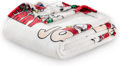 Miniatura 46 de Berkshire Blanket Peanuts® VelvetLoft® Manta de Felpa con el Tierno Personaje Snoopy, Peanuts Snoopy Everyday Buffalo Plaid Navy Tonal, Manta 55