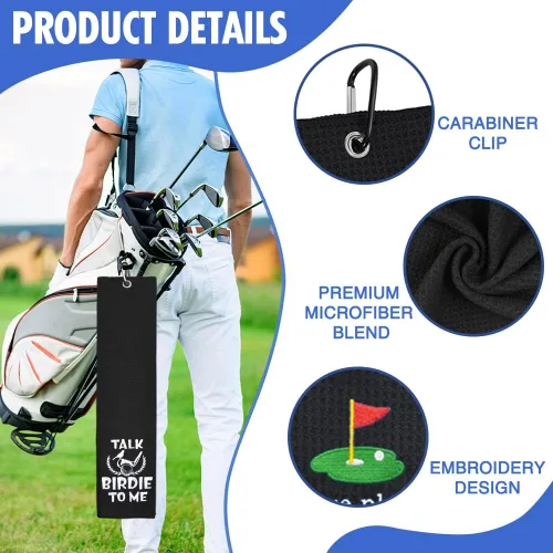 Miniatura 3 de Hafhue Talk Birdie to Me - Divertida toalla de golf, regalos de golf para hombres y mujeres, accesorios de golf para hombres o mujeres, regalos