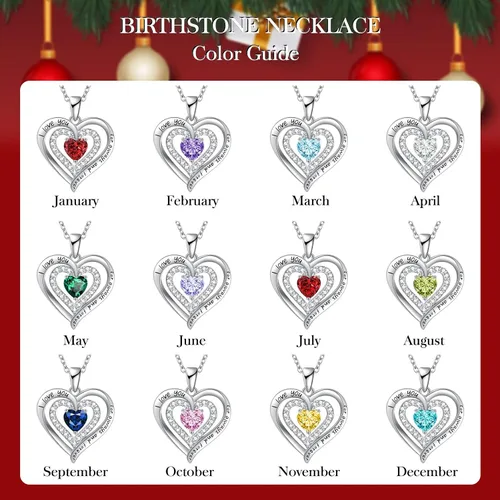 Miniatura 6 de Birthstone Jewelry Necklace for Women on Birthday Anniversary Presents for Wife Women Necklaces for Valentine's Day, Christmas, Mother's Day