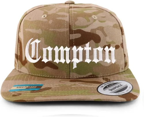 Miniatura 9 de Trendy Apparel Shop Compton City Old English - Gorra de béisbol bordada con visera plana