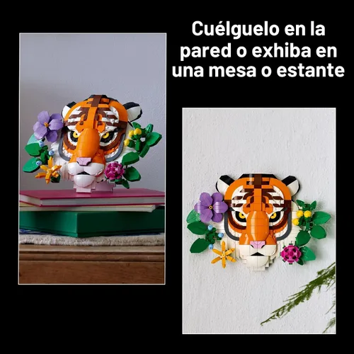 Miniatura 5 de LEGO Art The Fauna Collection - Tigre, juego de construcción para adultos a partir de 18 años, idea de regalo para el nuevo hogar o inauguración