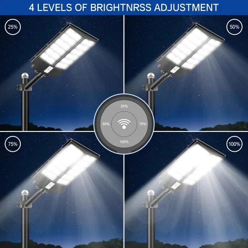 Miniatura 6 de Farola solar de 9000 W, 7000 K luces solares para exteriores, luces de inundación con sensor de movimiento con control remoto, luz de seguridad