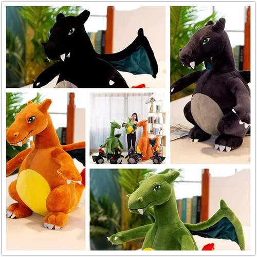 Miniatura 6 de CHAOZI0 Dragón de peluche con alas malvadas, dragón que respira fuego, juguete de peluche de dragón de fuego, almohada, accesorios para fanáticos