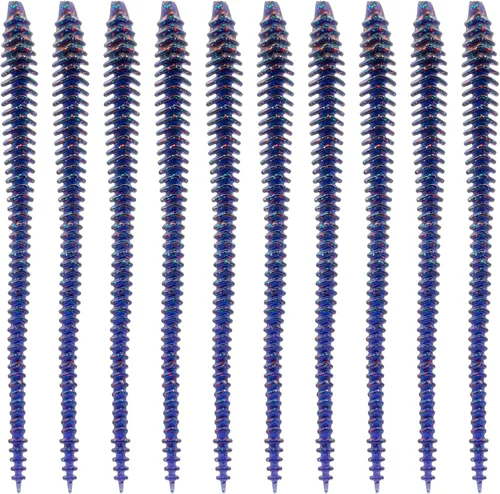 Miniatura 12 de 6th Sense Gusano Boosa Shakey - Cuerpo acanalado alterno, movimiento flexible, acción de cola bulbosa (10/pk) - Fabricado en los Estados Unidos