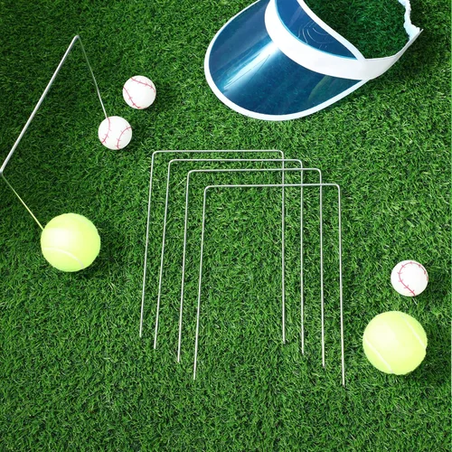 Miniatura 5 de Deekin Juego de 9 cubos de croquet de repuesto para aros de metal de croquet con revestimiento galvanizado y plástico para patio trasero familiar