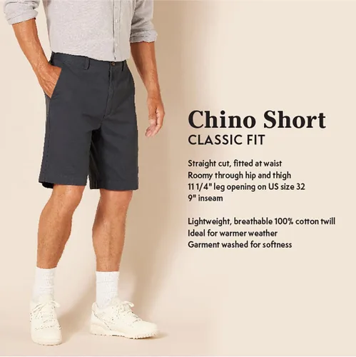 Miniatura 2 de Tienda Essentials - Pantalón corto de ajuste clásico, 9 pulgadas, para hombre