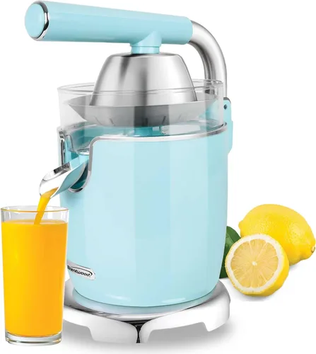 Miniatura 8 de Brentwood Potente exprimidor eléctrico de cítricos, naranja, limón, lima y pomelo, palanca ergonómica, 2 conos, piezas aptas para lavavajillas Negro