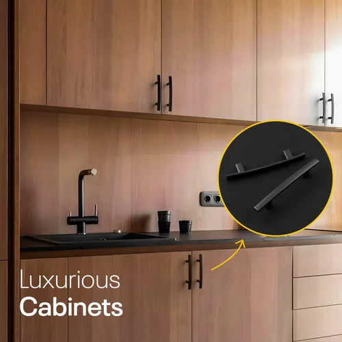 Miniatura 9 de FIGO HOME Paquete de 10 tiradores negros para cajones de 3 pulgadas de agujero a agujero, manijas negras de gabinete de 3 pulgadas, tiradores
