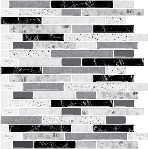 Miniatura 8 de LONGKING Protector contra salpicaduras de mármol despegable y adhesivo de 10 hojas para cocina, protector contra salpicaduras de azulejos
