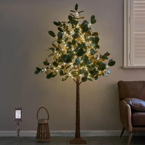 Miniatura 9 de Hairui Árbol de Flores Artificiales de Gypsophila con Luces 5 Pies 126 LED, Árbol de Ramas de Gypsophila Preiliminado para Decoración de Bodas
