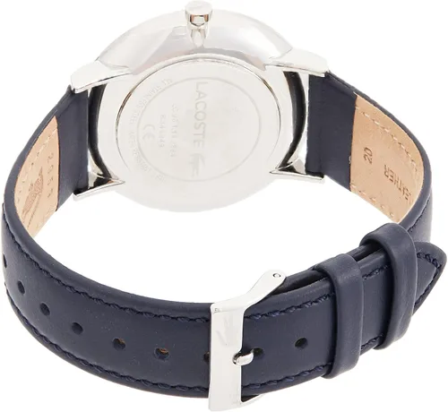 Miniatura 3 de Lacoste Reloj de cuarzo de acero inoxidable con correa de cuero azul 195 modelo 2010975