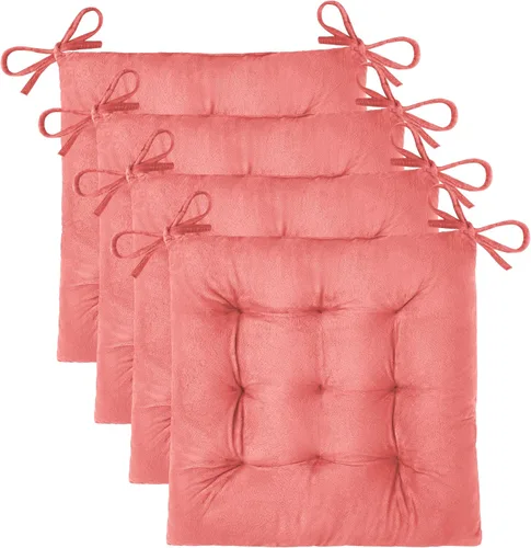 Miniatura 52 de OVOV 1 paquete de cojines para sillas de comedor, cojines de asiento suaves para sillas de escritorio de cocina, cojines cuadrados para sillas