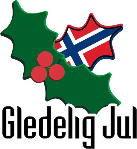 Miniatura 2 de CafePress Adorno navideño de trineo Gledelig Jul de Noruega