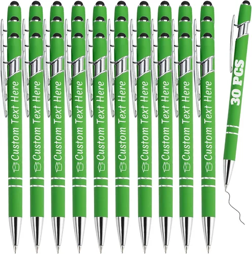 Miniatura 18 de Bolígrafos personalizados con grabado de nombre personalizado, bolígrafos de punta de lápiz con punta de lápiz personalizada, bolígrafos de Azul