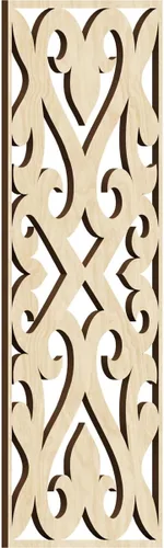 Miniatura 94 de Keene Paneles de pared decorativos de madera con calado, 9 3/8 pulgadas de ancho x 24 3/8 pulgadas de alto x 1/4 de alto, roble rojo rojo (Red Oak)