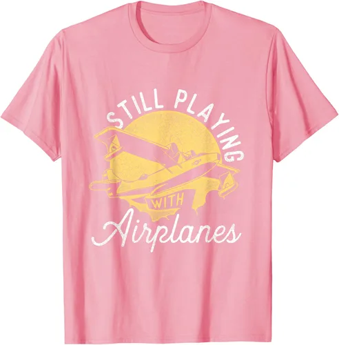 Miniatura 74 de Still Playing With Airplanes - Camiseta de control remoto RC Avión Piloto, Negro
