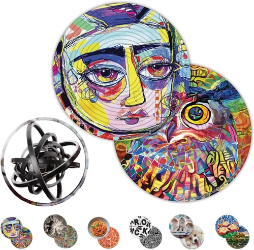 Spin Flip Puzzle – Abstracto – Girarlo, voltear, Resolverlo! para aquellos que aman el cerebro teasers! Juguete antiestrés para adultos. Gran regalo