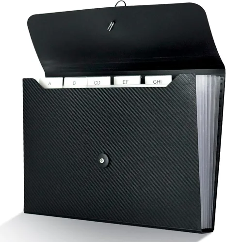 Carpeta de archivos expandible de 7 bolsillos con insertos de pestañas, organizador de archivos de acordeón, organizador de recibos de documentos,