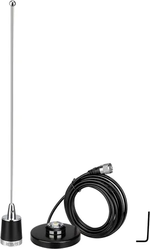 Miniatura 12 de Retevis Antena de radio jamón de doble banda de 144/430 MHz, 18.86 pulgadas, VSWR menos de 1.5, compatible con BTECH ICOM Kenwood Midland Retevis