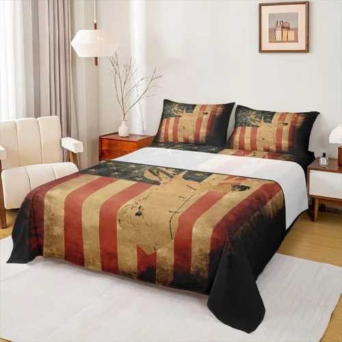Miniatura 44 de Erosebridal Happy Camping - Juego de sábanas tamaño individual para niños, diseño de animales del bosque del bosque, para bebés, niños y niñas