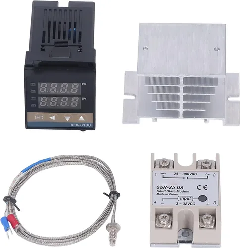 Miniatura 2 de Rex C100 Controlador de temperatura Pid Controladores de temperatura Kit 32.0-752.0 °F Impermeable Alta Precisión Rex C100 Controlador