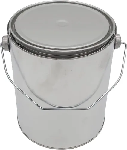 Lata de pintura vacía de tamaño galón con tapa y asa, almacenamiento multiusos sin forro para artes y manualidades, proyectos de bricolaje, pintura,