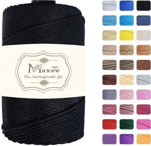 Miniatura 88 de Cordón de macramé premium de poliéster 3 mm × 218 yardas, cordón de macramé 100% polipropileno de 3 mm, ideal para crochet, colgadores de pared, 30