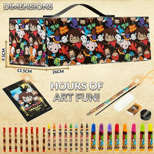 Miniatura 6 de Harry Potter Regalos Lápices de Colores 130 piezas Kit de Suministros de Arte para Dibujo Suministros Escolares Pintura Lápices de Dibujo para Niños