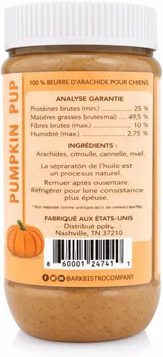 Miniatura 3 de Pumpkin Pup Buddy Budder, mantequilla de maní para perro 100% natural, golosinas saludables de mantequilla de maní para perros, fabricadas