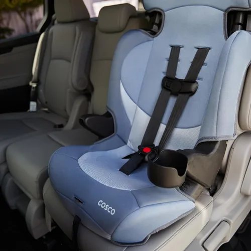 Miniatura 7 de Cosco Kids Finale DX - Asiento elevador 2 en 1 para automóvil, orientado hacia adelante (40-65 libras) y refuerzo de respaldo alto con Ondas