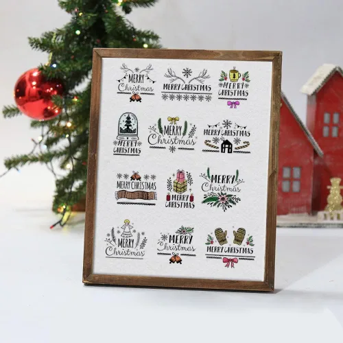 Miniatura 3 de Sellos transparentes con palabras navideñas para decoración de tarjetas y suministros para álbumes de recortes, palabras de bendición temáticas