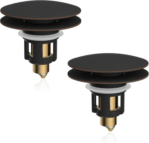 Miniatura 12 de iFealClear Tapón Universal para Lavabo de Baño, Colador de Drenaje Emergente de Metal con Cesta Recoge Pelo, Compatible con 1.1"-2.36" de Lavabo EE.