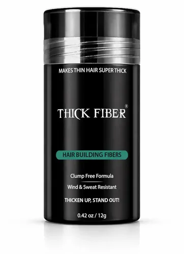 THICK FIBER Fibras capilares | Polvo de cabello para cabello fino botella de 0.44 oz | Hace que el cabello fino se vea más grueso en segundos |