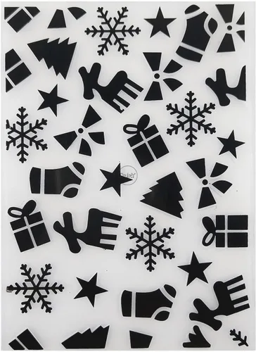 Miniatura 29 de DzIxY Carpetas de plástico en relieve de Feliz Navidad para suministros de fabricación de tarjetas, plantillas de papel 3D para álbumes de recortes