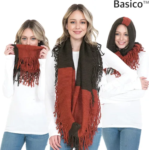 Miniatura 3 de Bufandas infinitas para mujer, modernas, suaves y de invierno