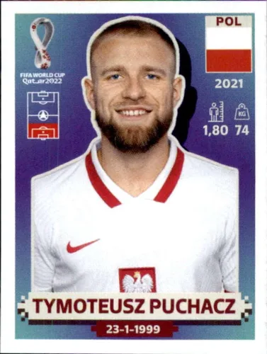 2022 Panini Stickers: Road to FIFA World Cup Qatar 2022#POL9 Tymoteusz Puchacz Poland Soccer Sticker