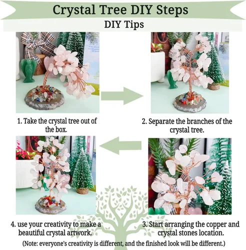 Miniatura 6 de Ciana Árbol de la vida de chakras, árbol de cristal de aventurina para energía positiva, piedras curativas, decoración de Feng Shui Árbol