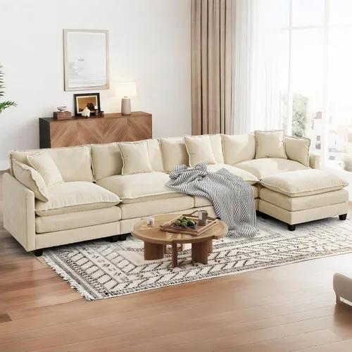 Miniatura 116 de SoarFlash Sofá modula, de felpilla, posición de en medio, beige