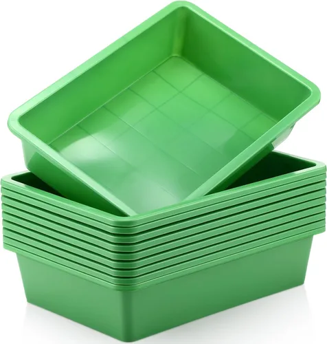 Miniatura 20 de Hoteam Bandeja organizadora de almacenamiento plana, bandeja de papel para aula, organizador de archivos apilable de plástico para escuela, oficina