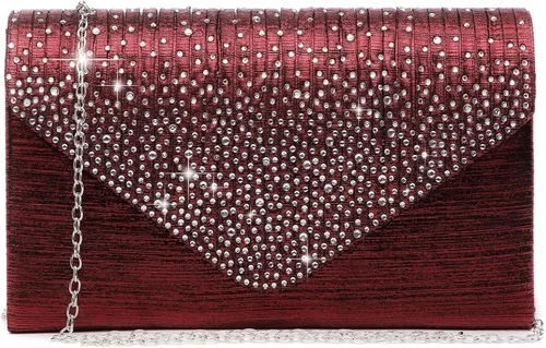 Dasein Bolso de mano con satén satinado para mujer, tipo embrague, para noche, bandolera, bolsos, fiesta, graduación, boda, sobre