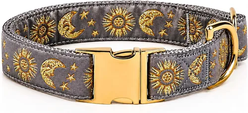 Miniatura 11 de waaag Pet, Moons Stars Suns - Collar para perro y gato, múltiples diseños Crescent Celestial, collar de correa para perro y gato, tamaño XXS