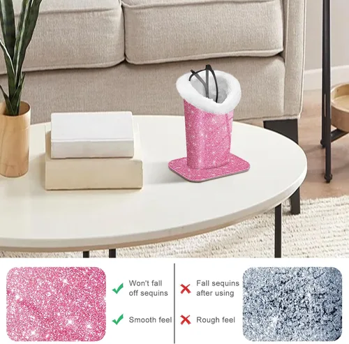 Miniatura 52 de Fintie Soporte para anteojos forrado de felpa con base magnética, estuche de cuero vegano prémium para lentes