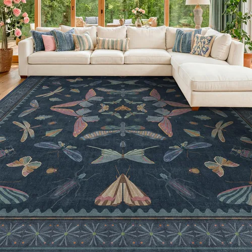 Miniatura 73 de Hazo Haus Alfombra de Baño Bohemia Lavable 2x3, Alfombras Pequeñas para Cocina, Tocador, Puerta Principal Entrada Interior, Antideslizante Pelo Bajo