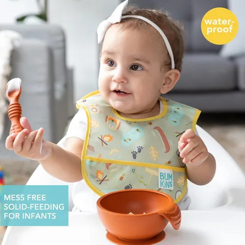 Miniatura 2 de Bumkins Baberos, para bebé niña o niño, bebé de 3 a 9 meses, esencial imprescindible para comer, alimentación, suministros de destete para bebés