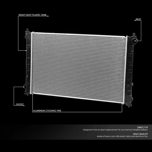 Miniatura 2 de DNA Motoring OEM-RA-2330 Reemplazo de radiador de enfriamiento de núcleo de aluminio atornillado estilo OE compatible con 00-01 Mazda MPV AT/MT