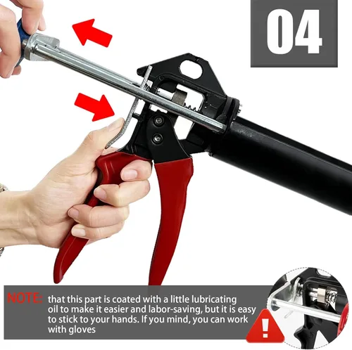 Miniatura 5 de Pistola de epoxi doble para 6.8 fl oz/6.76 onzas líquidas, pistola de calafateo de doble cartucho, manual manual de mano con adhesivo adhesivo