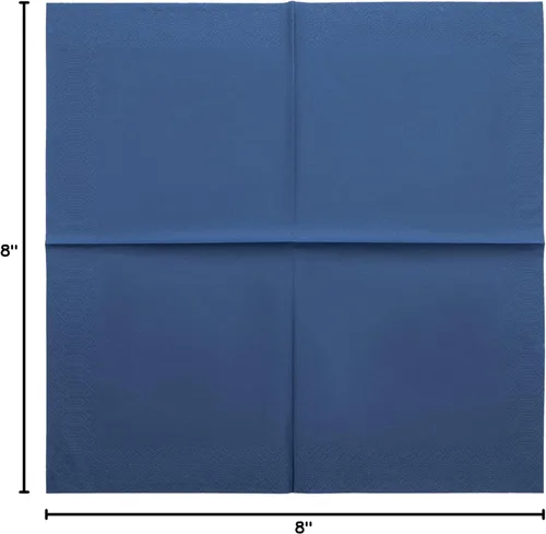 Miniatura 7 de Servilletas de cena azul oscuro, 3 capas, 125 unidades, servilletas de papel desechables de primera calidad para fiestas, bodas, restaurantes, bares