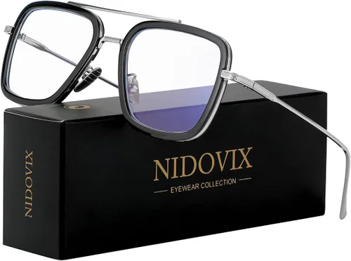Miniatura 6 de Gafas de bloqueo de luz azul estilo Tony Stark para hombres y mujeres, gafas de juegos de computadora de Iron Man y Spider-Man Paquete de dos